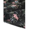 image:imageAllegra K Womens Floral Printed Spring Summer Flare Short Sleeve Laceup V Neck Chiffon DressBlack Floral