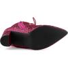 image:imageAllegra K Womens Glitter Pointed Toe Block Heel Halloween Ankle BootsFuchsia
