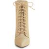 image:imageAllegra K Womens Glitter Pointed Toe Block Heel Halloween Ankle BootsGold