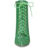 image:imageAllegra K Womens Glitter Pointed Toe Block Heel Halloween Ankle BootsGreen