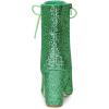 image:imageAllegra K Womens Glitter Pointed Toe Block Heel Halloween Ankle BootsGreen