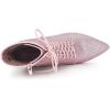 image:imageAllegra K Womens Glitter Pointed Toe Block Heel Halloween Ankle BootsPink