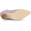 image:imageAllegra K Womens Glitter Pointed Toe Block Heel Halloween Ankle BootsPink