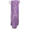 image:imageAllegra K Womens Glitter Pointed Toe Block Heel Halloween Ankle BootsPurple