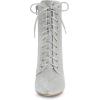 image:imageAllegra K Womens Glitter Pointed Toe Block Heel Halloween Ankle BootsSilver