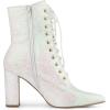image:imageAllegra K Womens Glitter Pointed Toe Block Heel Halloween Ankle BootsWhite