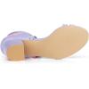 image:imageAllegra K Womens Open Toe Color Block Heel Lace Up Light Purple Sandals 9 M US