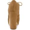 image:imageAllegra K Womens Platform Chunky Heel Lace Up Brown Booties 10 M US
