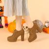 image:imageAllegra K Womens Platform Chunky Heel Lace Up Brown Booties 10 M US