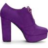 image:imageAllegra K Womens Platform Chunky Heel Lace Up Purple Booties 10 M US