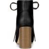 image:imageAllegra K Womens Round Toe Lace Up Chunky Heels Ankle BootiesBlack