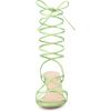 image:imageAllegra K Womens Strappy Heel Lace Up Kitten Heels Lime Green Sandals 105 m US