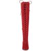 image:imageAllegra K Womens Thigh High Boots Lace Up Stiletto Heel Over Knee High BootsRed
