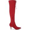 image:imageAllegra K Womens Thigh High Boots Lace Up Stiletto Heel Over Knee High BootsRed