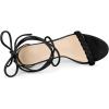 image:imageAllegra K Womens Woven Braided Heel Lace Up Clear Block Heel SandalsBlack