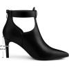 image:imageAllegra K Back Zip Stiletto Heel Pointy Toe Booties for WomenBlack