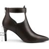 image:imageAllegra K Back Zip Stiletto Heel Pointy Toe Booties for WomenDark Brown