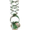 image:imageAllegra K Womens Block Heel Sandals Floral Green Lace Up Heels 7 m US