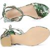 image:imageAllegra K Womens Block Heel Sandals Floral Green Lace Up Heels 7 m US