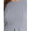 image:imageAllegra K Womens Bodycon Dresses Round Neck Long Sleeve Casual Work Outfits Peplum Sheath DressBlue Grey