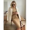 image:imageAllegra K Womens Bodycon Dresses Round Neck Long Sleeve Casual Work Outfits Peplum Sheath DressDark Khaki