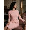 image:imageAllegra K Womens Bodycon Dresses Round Neck Long Sleeve Casual Work Outfits Peplum Sheath DressDusty Pink