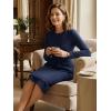 image:imageAllegra K Womens Bodycon Dresses Round Neck Long Sleeve Casual Work Outfits Peplum Sheath DressNavy Blue