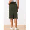 image:imageAllegra K Womens Casual Jean Skirt Back Slit Raw Hem Stretch High Waist Denim SkirtsArmy Green