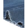 image:imageAllegra K Womens Casual Jean Skirt Back Slit Raw Hem Stretch High Waist Denim SkirtsBlue