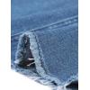 image:imageAllegra K Womens Casual Jean Skirt Back Slit Raw Hem Stretch High Waist Denim SkirtsJean Blue