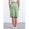 image:imageAllegra K Womens Casual Jean Skirt Back Slit Raw Hem Stretch High Waist Denim SkirtsLight Green