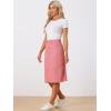 image:imageAllegra K Womens Casual Jean Skirt Back Slit Raw Hem Stretch High Waist Denim SkirtsPink
