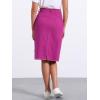 image:imageAllegra K Womens Casual Jean Skirt Back Slit Raw Hem Stretch High Waist Denim SkirtsPlum Purple
