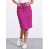 image:imageAllegra K Womens Casual Jean Skirt Back Slit Raw Hem Stretch High Waist Denim SkirtsPlum Purple