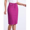 image:imageAllegra K Womens Casual Jean Skirt Back Slit Raw Hem Stretch High Waist Denim SkirtsPlum Purple