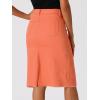 image:imageAllegra K Womens Casual Jean Skirt Back Slit Raw Hem Stretch High Waist Denim SkirtsRed Orange
