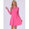 image:imageAllegra K Womens Heart Mesh Sheer Long Sleeve Gothic Cocktail Wedding Guest Skater Party Short DressHot Pink
