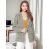 image:imageAllegra K Womens Notched Lapel One Button Boyfriend Blazer Suit Houndstooth Work Office Blazers JacketBlack