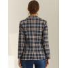 image:imageAllegra K Womens Notched Lapel One Button Boyfriend Blazer Suit Houndstooth Work Office Blazers JacketDark Blue