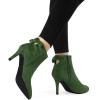 image:imageAllegra K Womens Pointed Toe Stiletto Heel Ankle BootsGreen