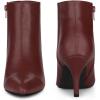 image:imageAllegra K Womens Pointed Toe Zipper Stiletto Heel Ankle BootsBurgundy