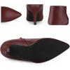image:imageAllegra K Womens Pointed Toe Zipper Stiletto Heel Ankle BootsBurgundy