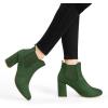 image:imageAllegra K Womens Round Toe Chunky High Heels Ankle Chelsea BootsGreen