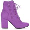 image:imageAllegra K Womens Stiletto Heel Pointed Toe Chelsea BootiesPurple