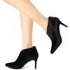 image:imageAllegra K Womens V Cutout Pointed Toe Heel Ankle BootsBlack