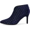 image:imageAllegra K Womens V Cutout Pointed Toe Heel Ankle BootsBlue