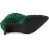 image:imageAllegra K Womens V Cutout Pointed Toe Heel Ankle BootsGreen