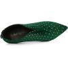 image:imageAllegra K Womens V Cutout Pointed Toe Heel Ankle BootsGreen