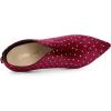 image:imageAllegra K Womens V Cutout Pointed Toe Heel Ankle BootsMarron