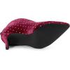 image:imageAllegra K Womens V Cutout Pointed Toe Heel Ankle BootsMarron